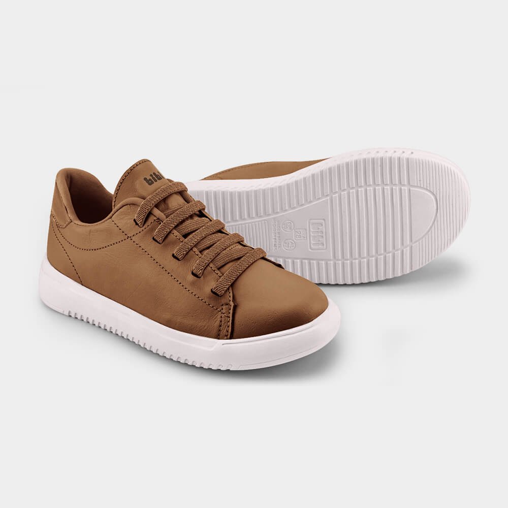 Sapatênis Infantil Bibi New Way Marrom de Couro Marrom 3