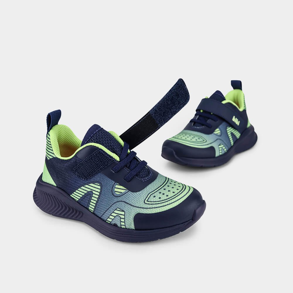 Tênis Infantil Bibi Fly Baby II Azul marinho com Verde Azul Marinho/Verde 2