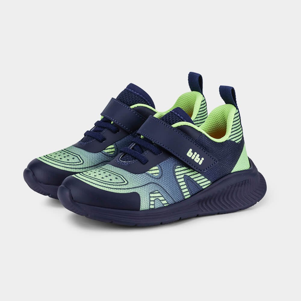 Tênis Infantil Bibi Fly Baby II Azul marinho com Verde Azul Marinho/Verde 3