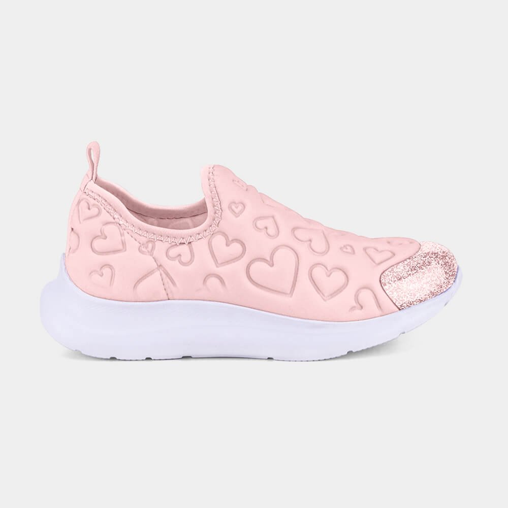 Tênis Infantil Bibi Action Rosa de Coração Rosa 1