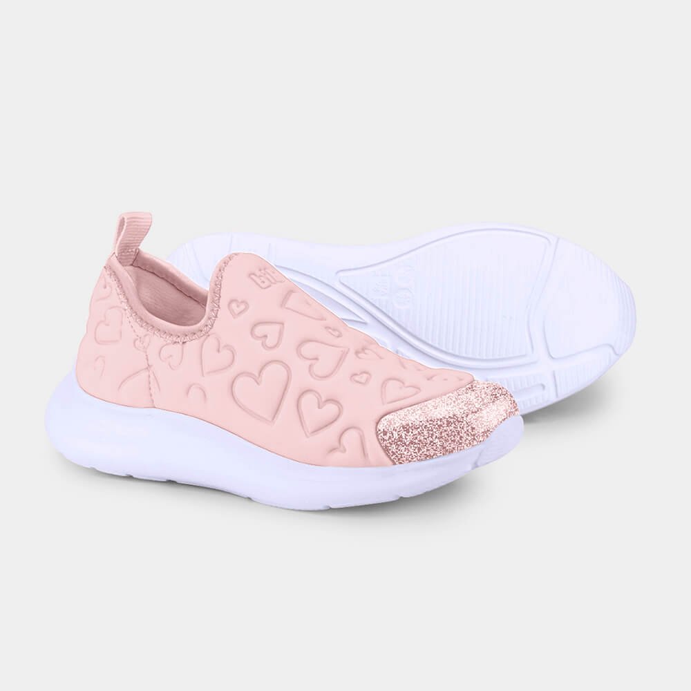 Tênis Infantil Bibi Action Rosa de Coração Rosa 3