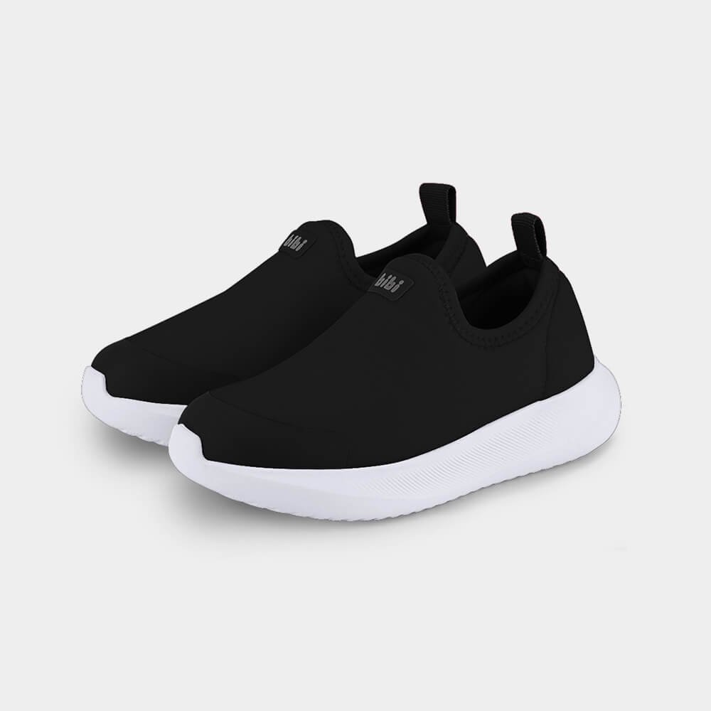 Tênis Infantil Bibi Flash Preto com Solado Branco Preto 2
