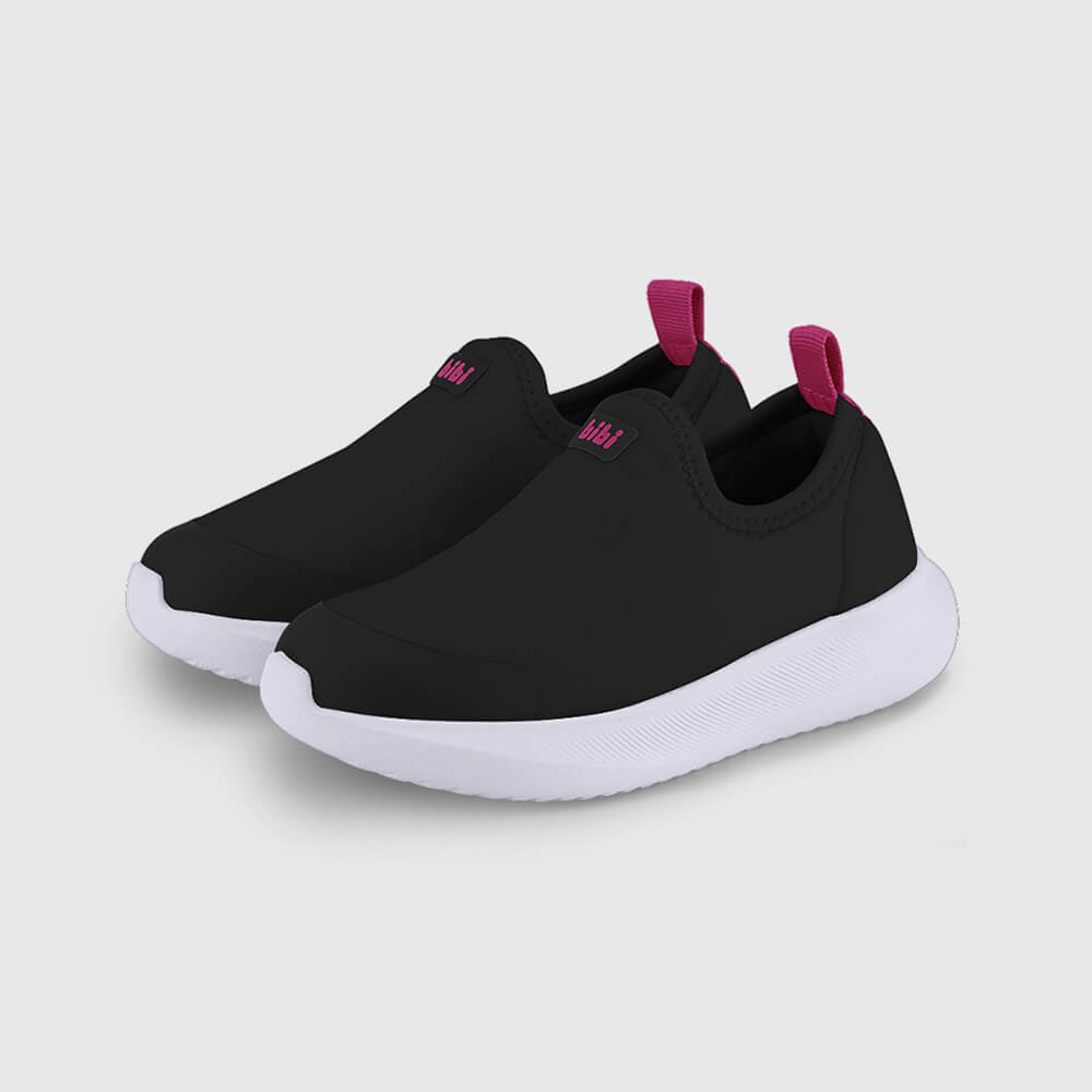 Tênis Infantil Bibi Flash Preto com Rosa Preto 2