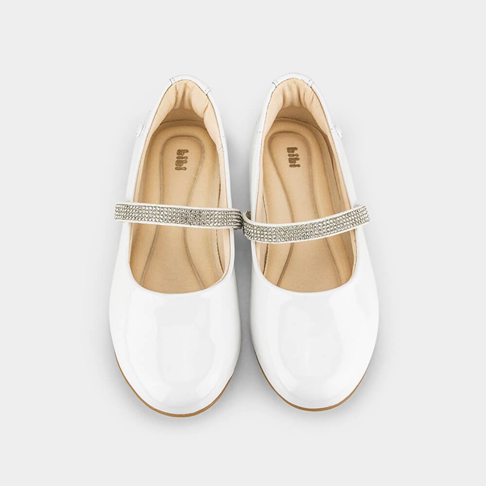 Sapatilha Infantil Bibi Ballerina Basic Branca com Brilho Branco 3