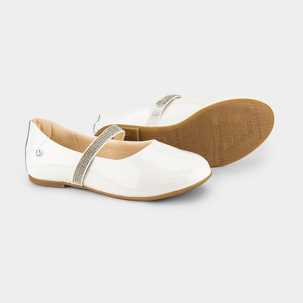 Sapatilha Infantil Bibi Ballerina Basic Branca com Brilho Branco 4