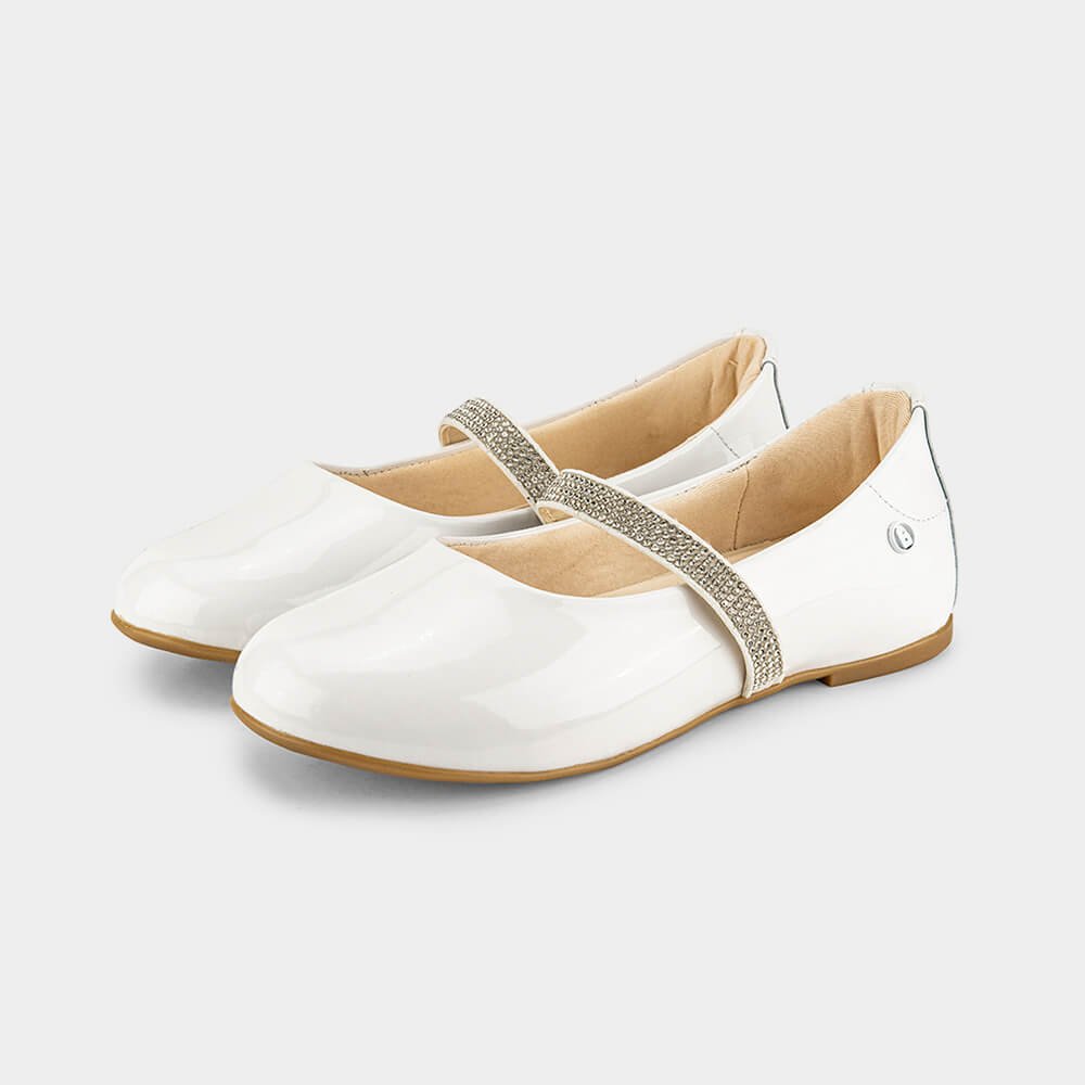 Sapatilha Infantil Bibi Ballerina Basic Branca com Brilho Branco 2