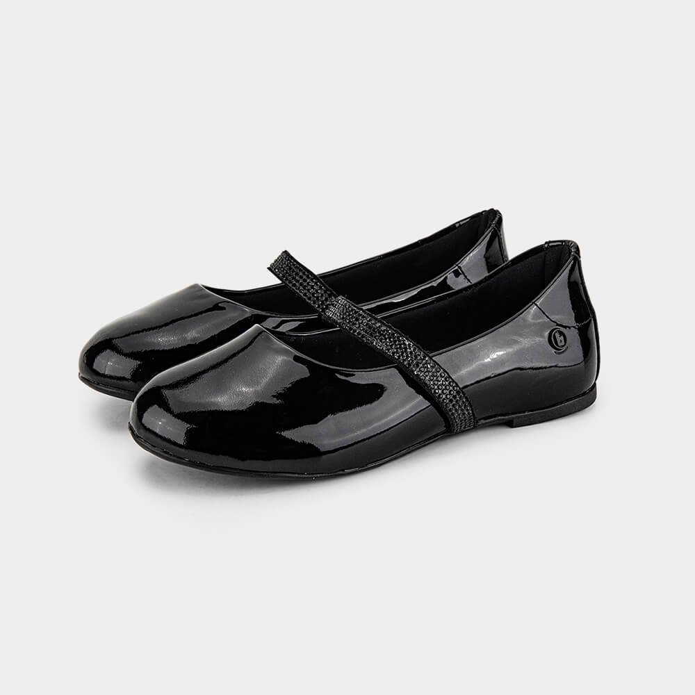 Sapatilha Infantil Bibi Ballerina Basic Preta com Brilho Preto 2