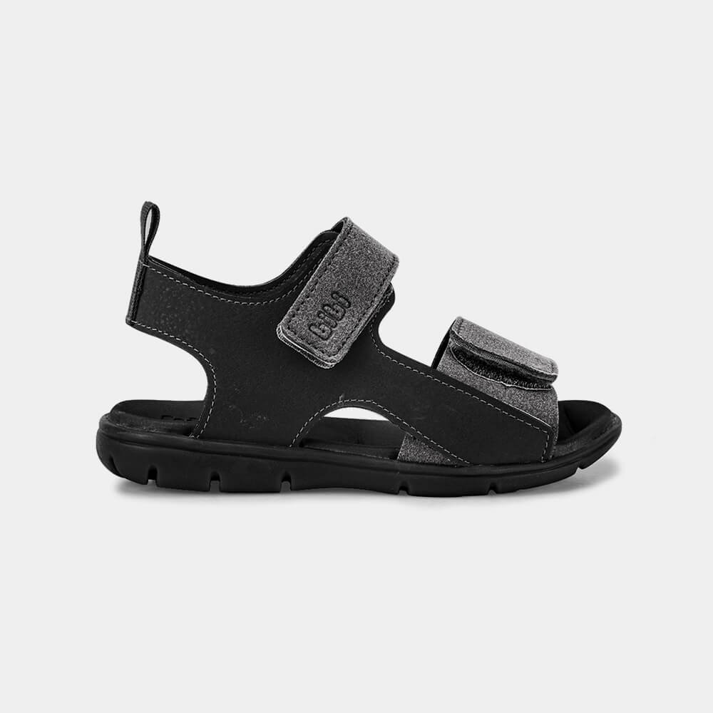 Sandália Infantil Bibi Basic Sandals Kids Preta com Grafite Preto 1