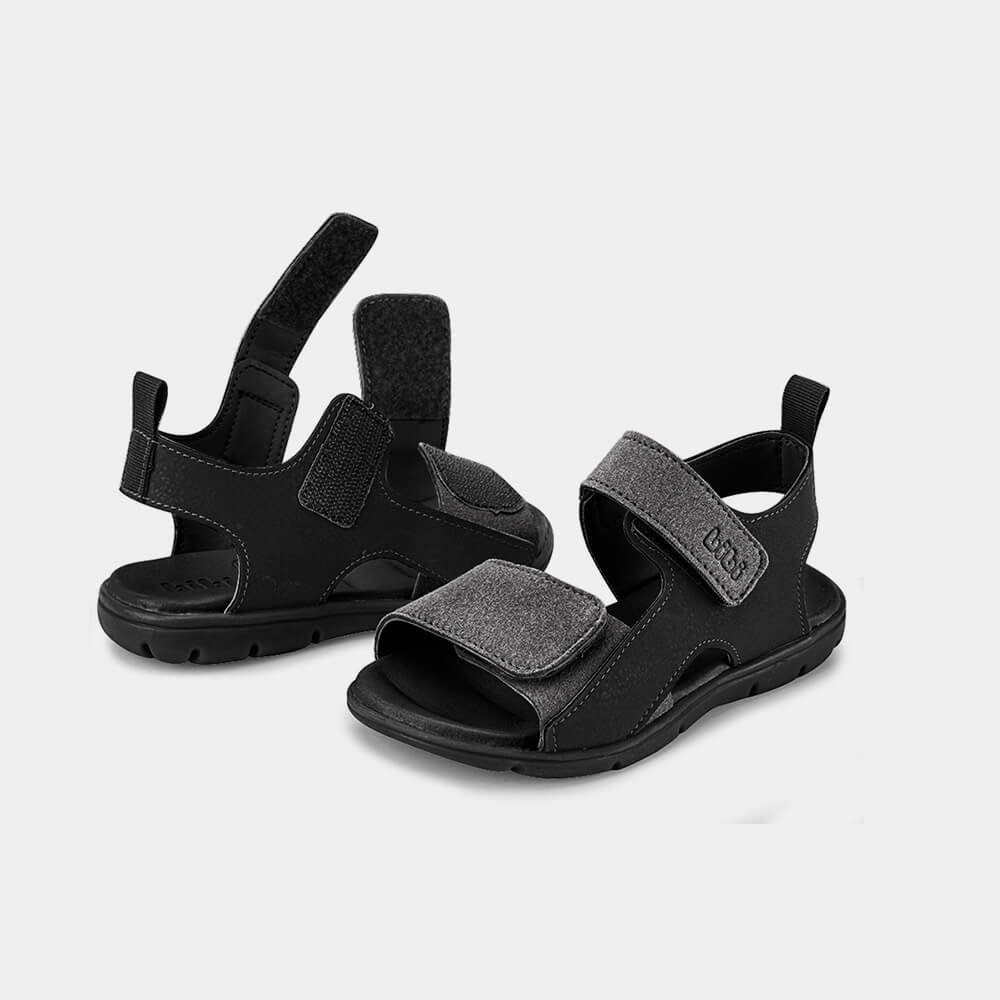 Sandália Infantil Bibi Basic Sandals Kids Preta com Grafite Preto 3