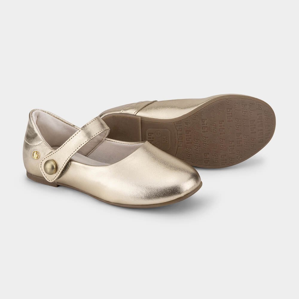 Sapatilha Infantil Bibi Ballerina Basic Dourada Dourado 3