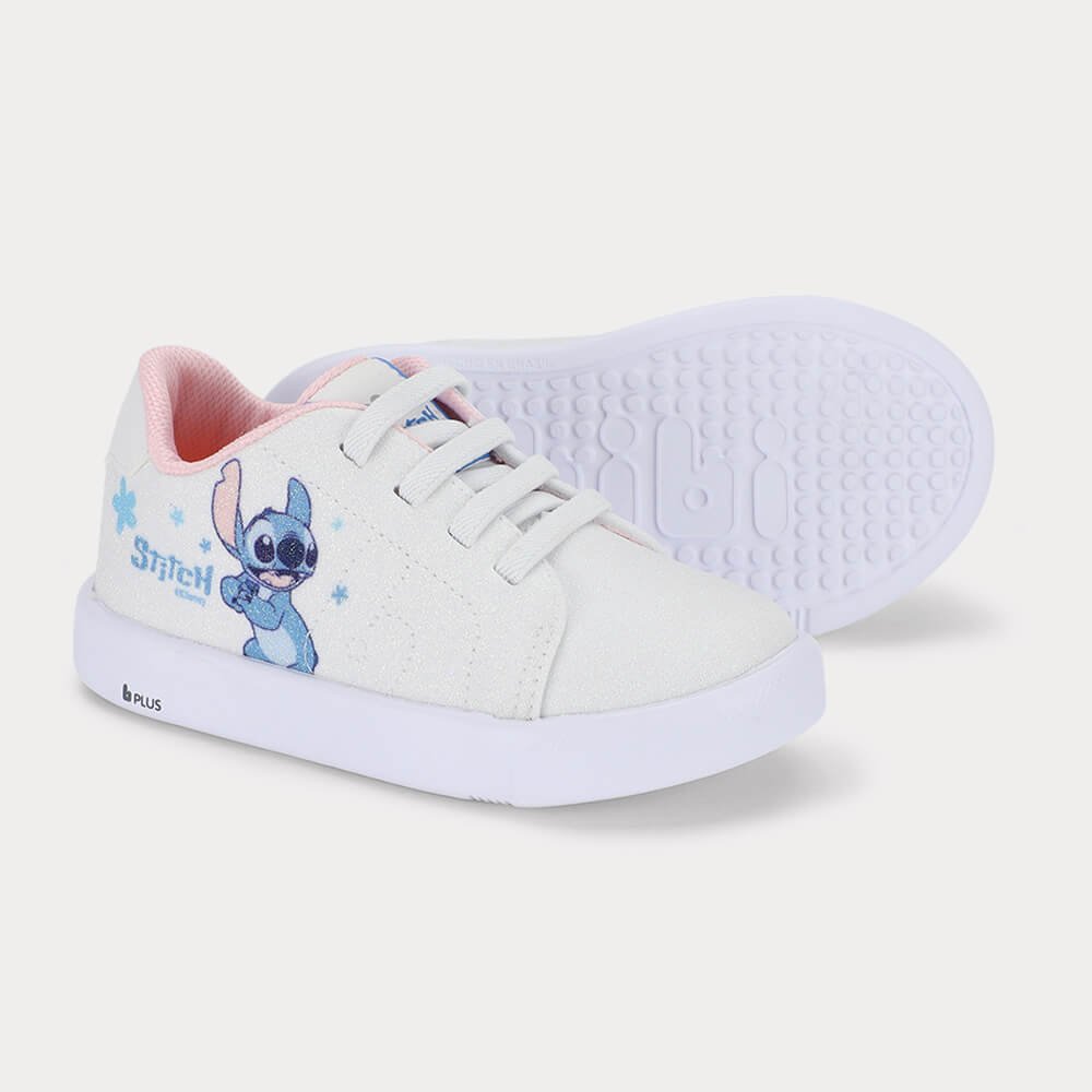 Tênis Infantil Bibi Agility Mini ll Stitch da Disney 1202187 Branco 4