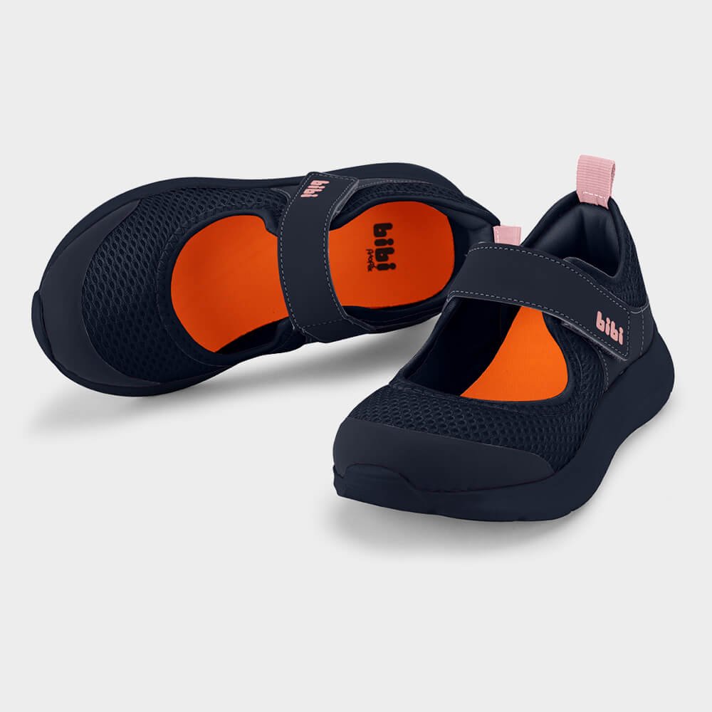 Tênis Infantil Bibi Action Azul Marinho com Rosa de Tira 1167355 Azul 3