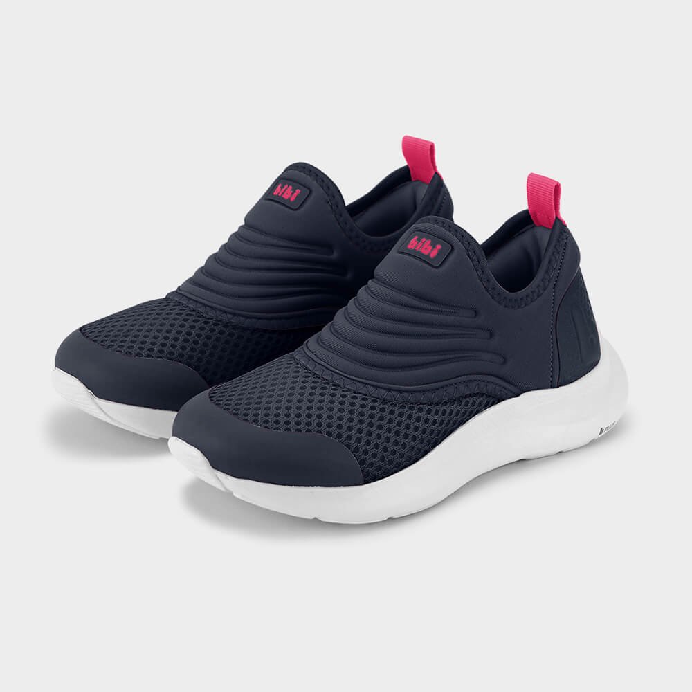Tênis Infantil Bibi Action Azul Marinho com Rosa Azul 2