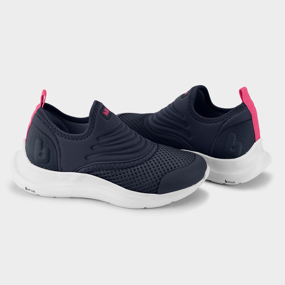 Tênis Infantil Bibi Action Azul Marinho com Rosa Azul 3