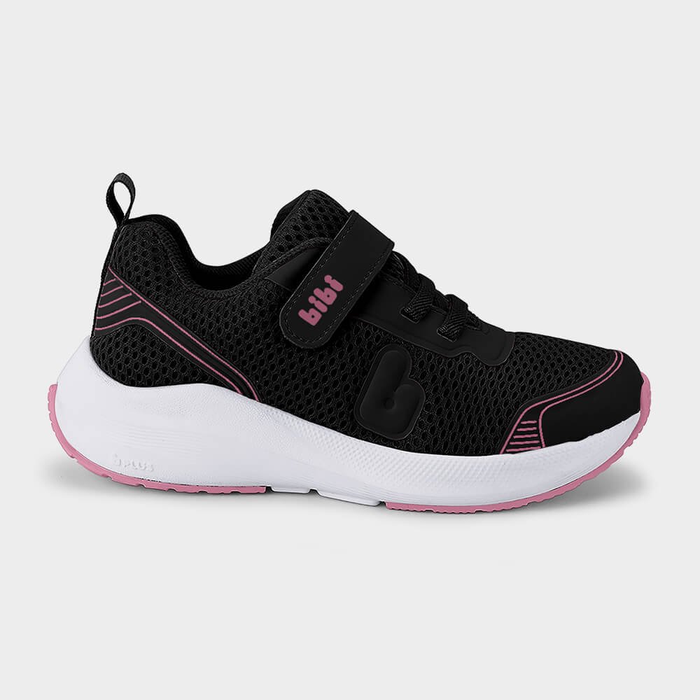 Tênis Infantil Bibi High School Preto com Rosa Preto 1