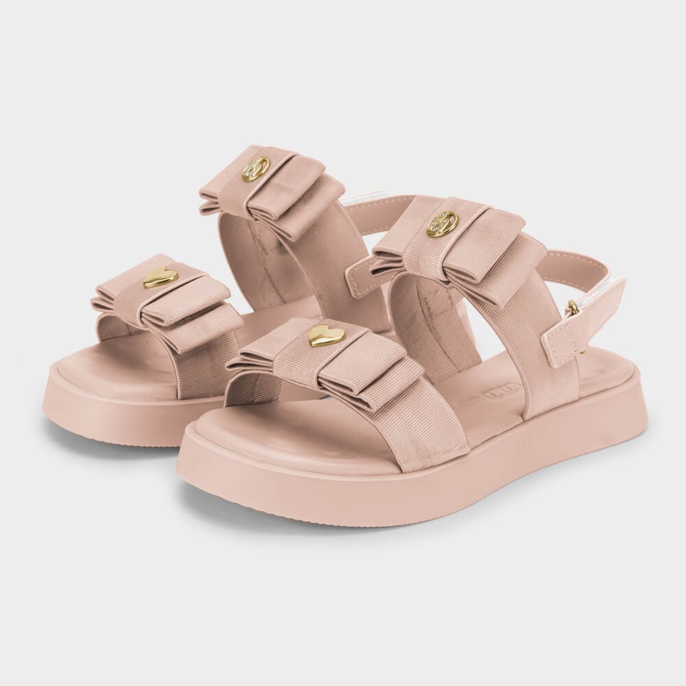 Sandália Infantil Bibi Plataforma Rosa de Laço 1208141 Rosa 2