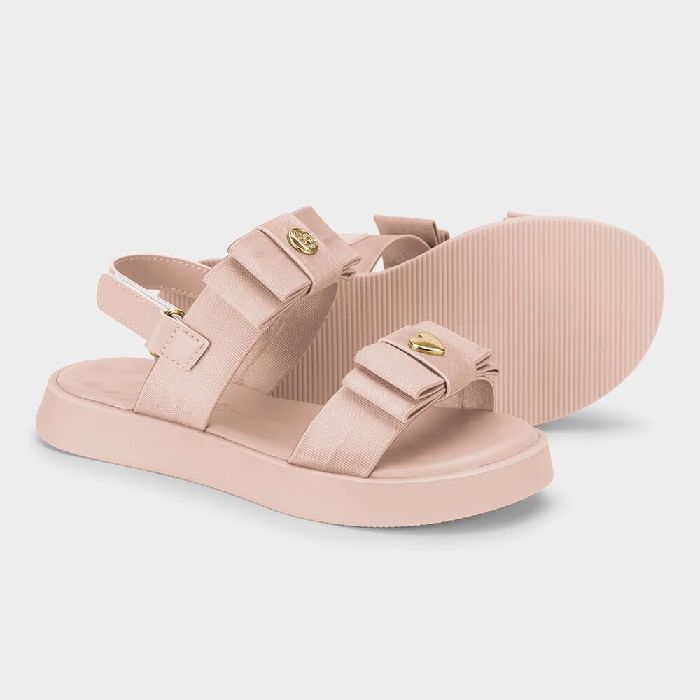 Sandália Infantil Bibi Plataforma Rosa de Laço 1208141 Rosa 4