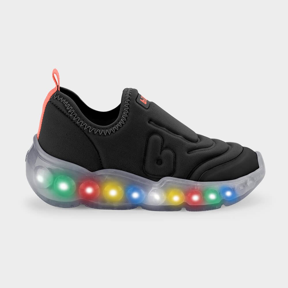 Tênis Infantil de Luz Bibi Roller Celebration 3.0 Preto Preto 1