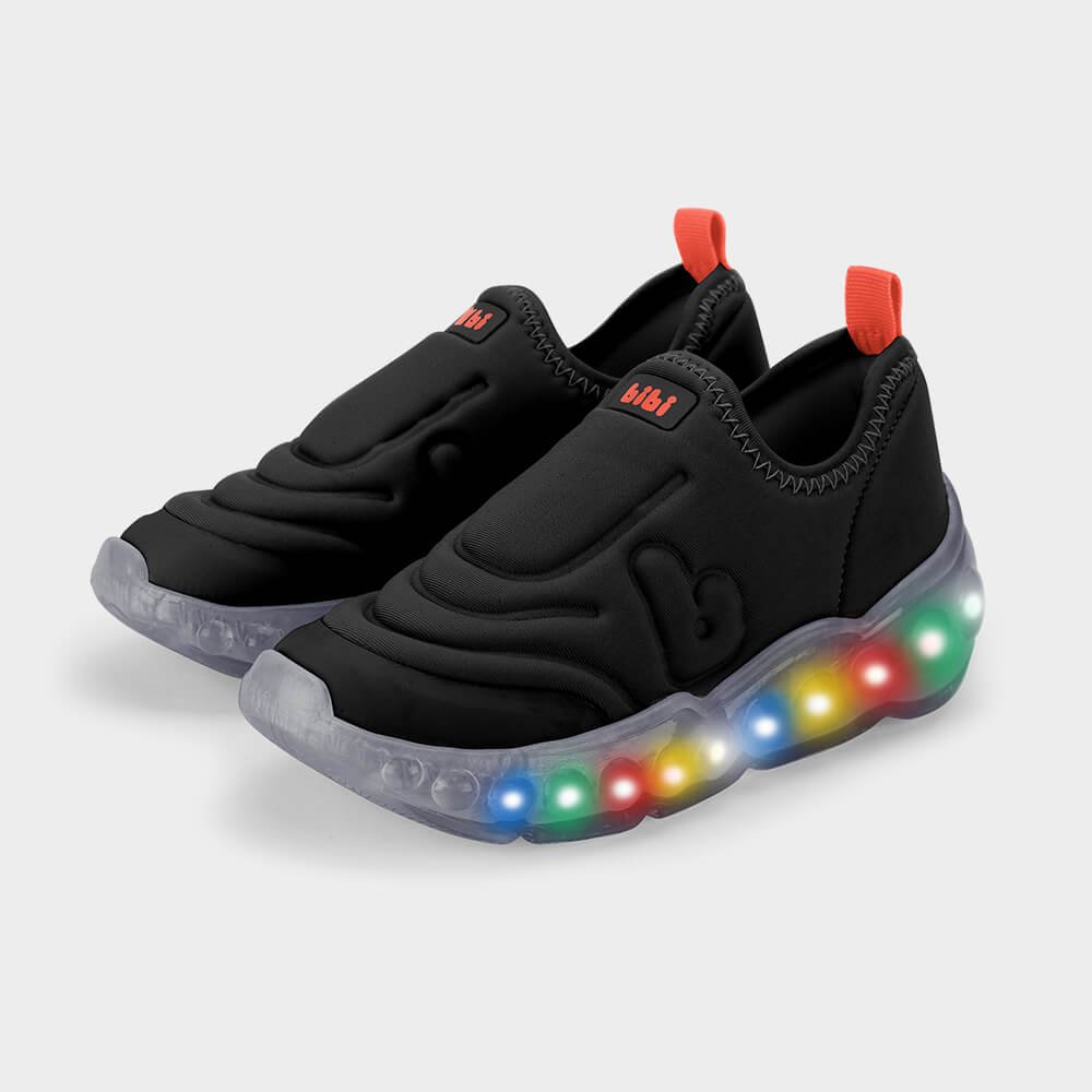 Tênis Infantil de Luz Bibi Roller Celebration 3.0 Preto Preto 2