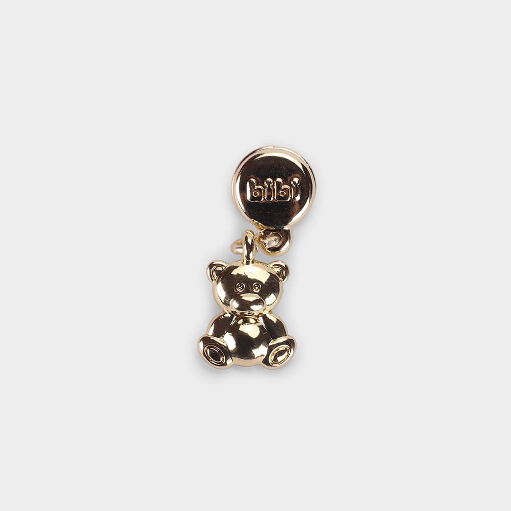 Acessório de Calçado Infantil Bibi Pin de Urso Dourado 1