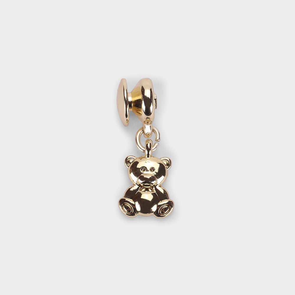Acessório de Calçado Infantil Bibi Pin de Urso Dourado 2