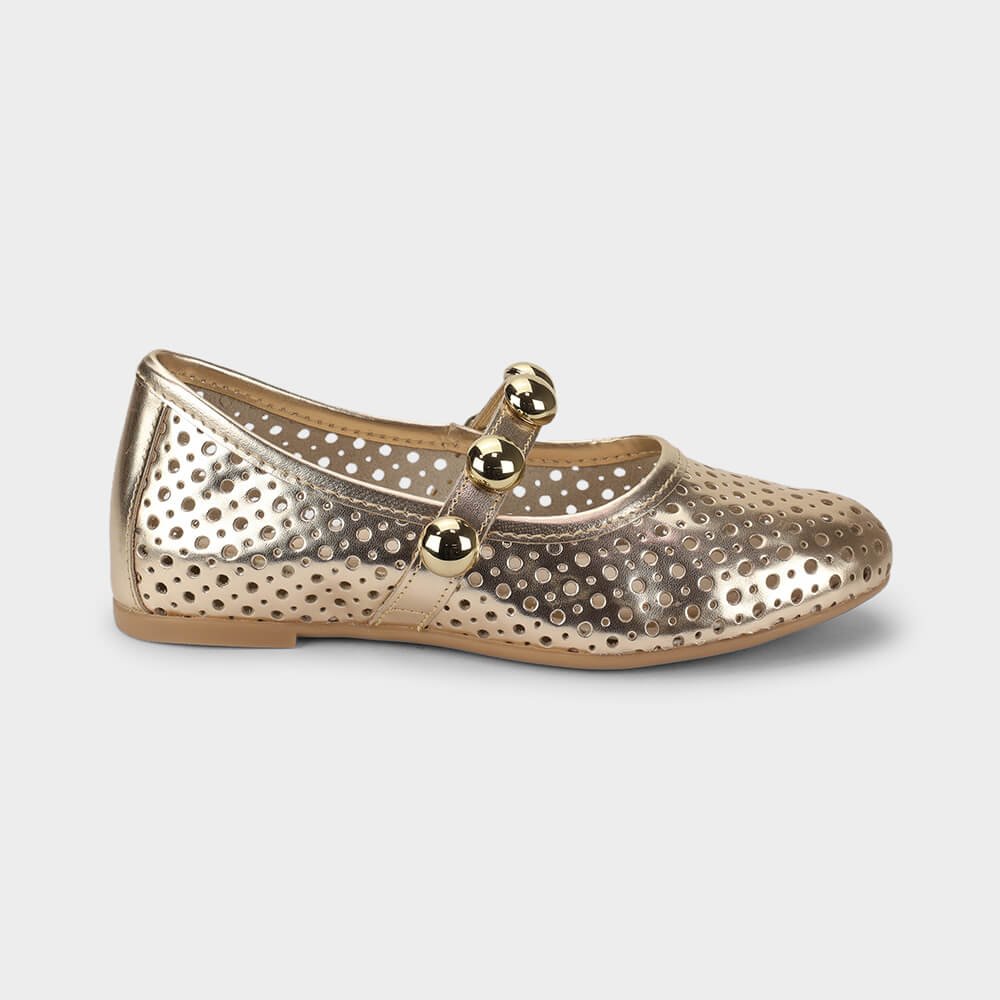 Sapatilha Infantil Bibi Ballerina Basic Dourada 1238044