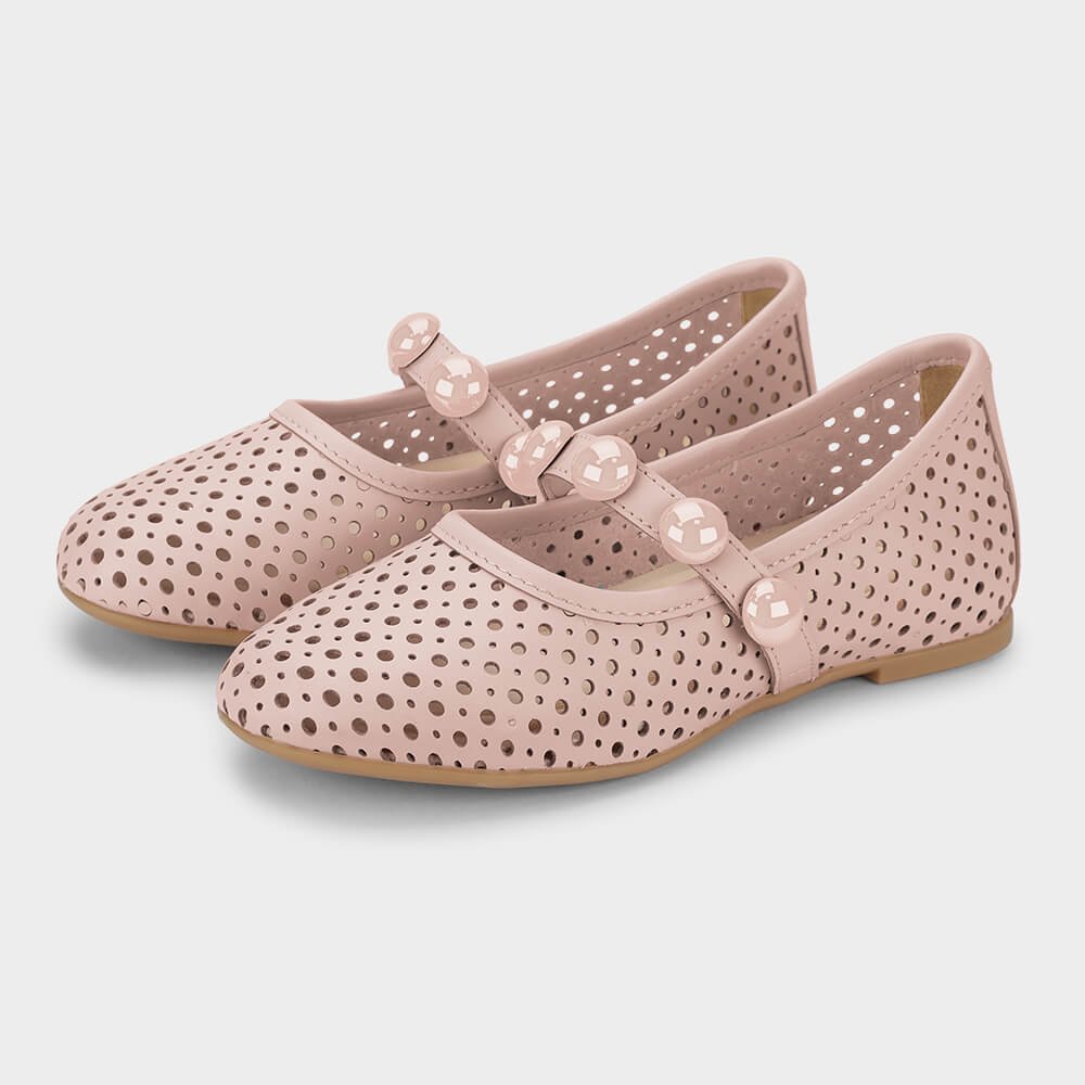 Sapatilha Infantil Bibi Ballerina Basic Bege Rosa 3