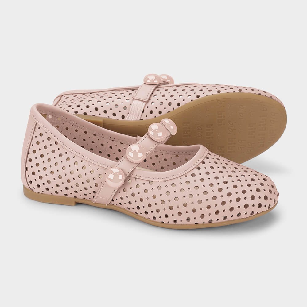 Sapatilha Infantil Bibi Ballerina Basic Bege Rosa 4