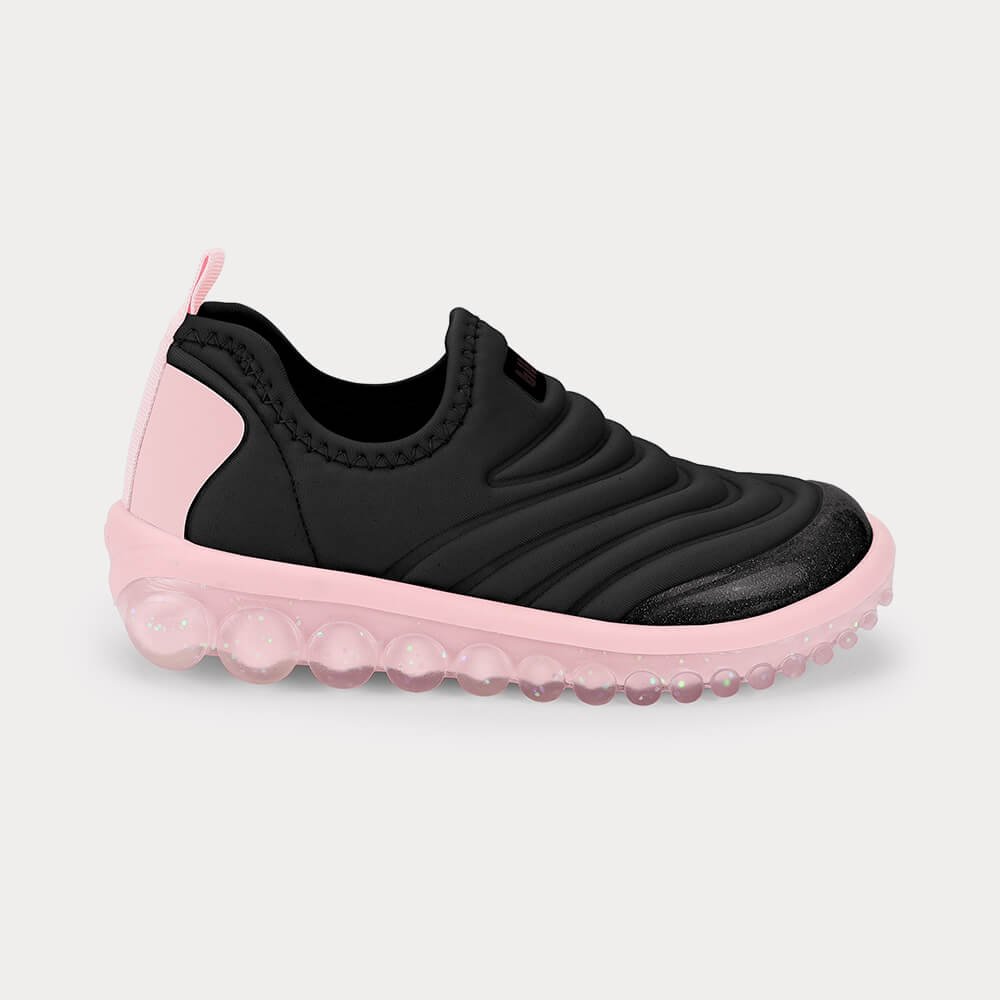 Tênis Infantil Bibi Roller 2.0 Preto com Rosa