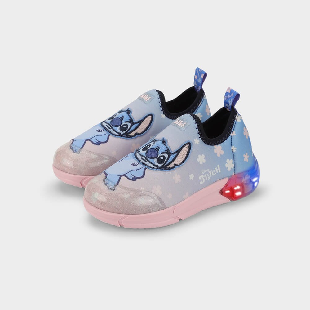 Tênis Infantil Bibi Space Stitch da Disney Azul/Rosa 2