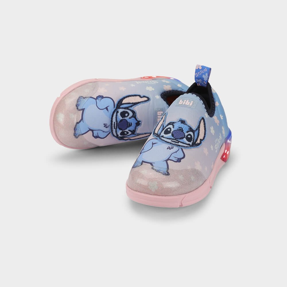 Tênis Infantil Bibi Space Stitch da Disney Azul/Rosa 3