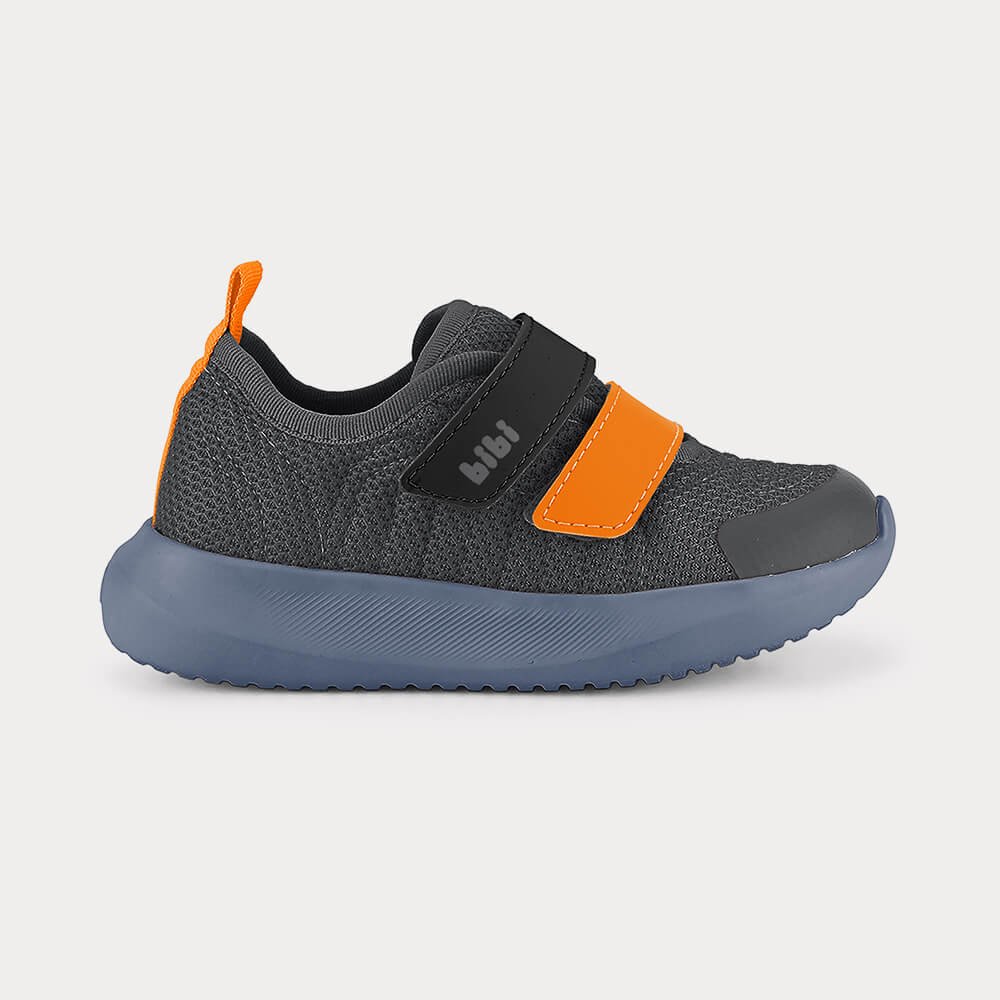 Tênis Infantil Bibi Flash Cinza com Laranja
