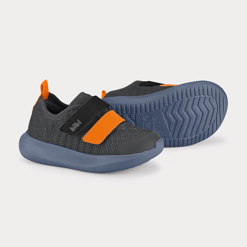 Tênis Infantil Bibi Flash Cinza com Laranja Cinza/Laranja 3