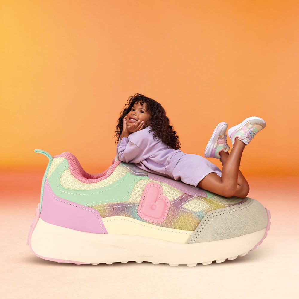 Tênis Infantil Bibi Jogging Kids Rosa com Verde Rosa/Verde 2