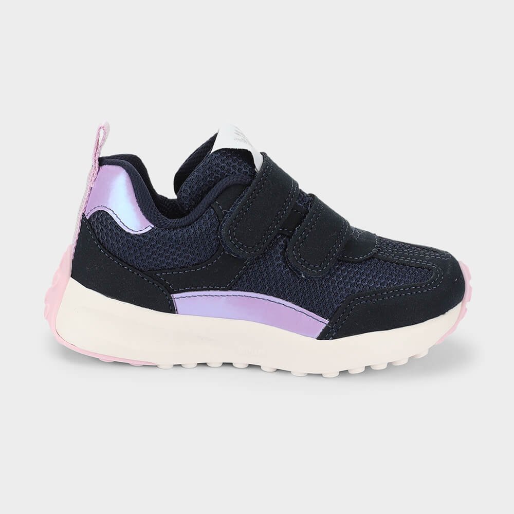 Tênis Infantil Bibi Jogging Kids Azul Marinho com Lilás