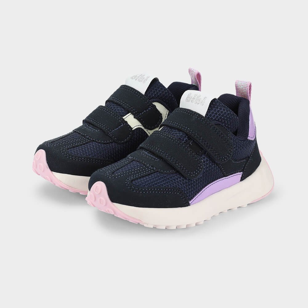 Tênis Infantil Bibi Jogging Kids Azul Marinho com Lilás Azul Marinho/Lilás 2