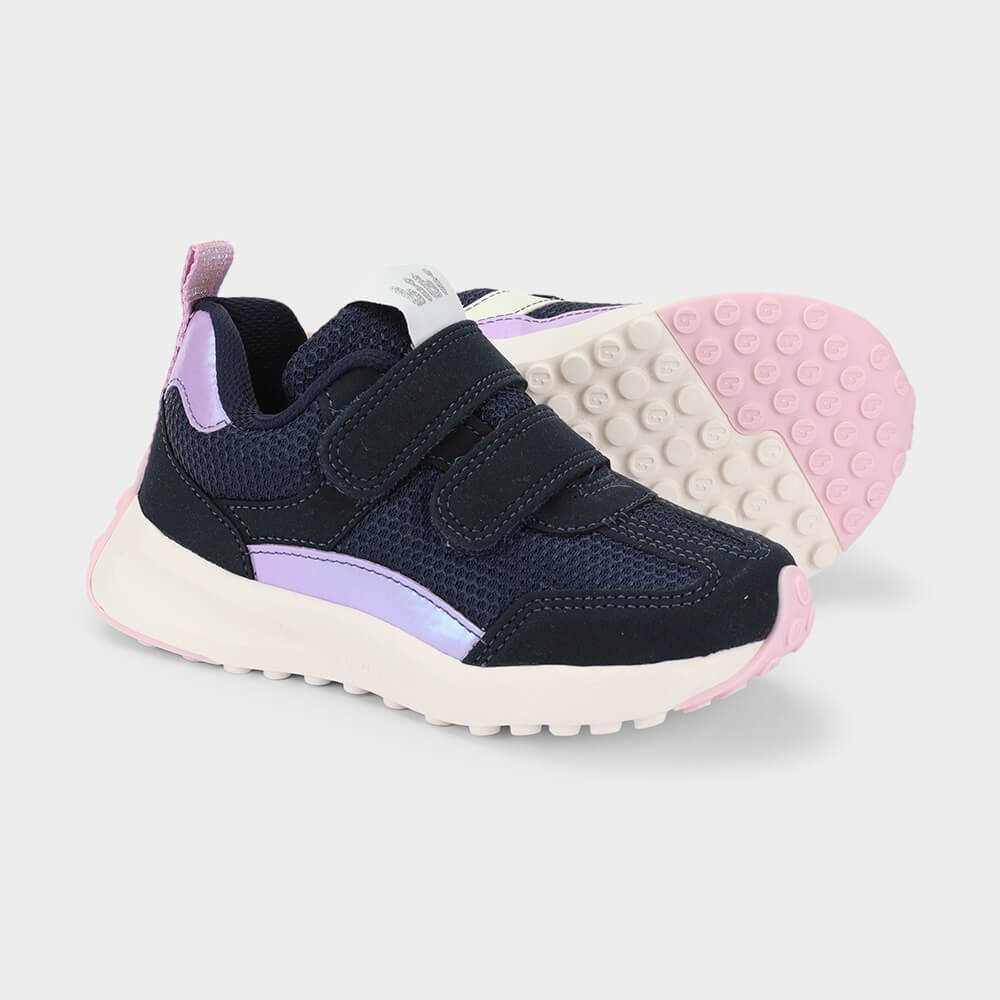 Tênis Infantil Bibi Jogging Kids Azul Marinho com Lilás Azul Marinho/Lilás 4