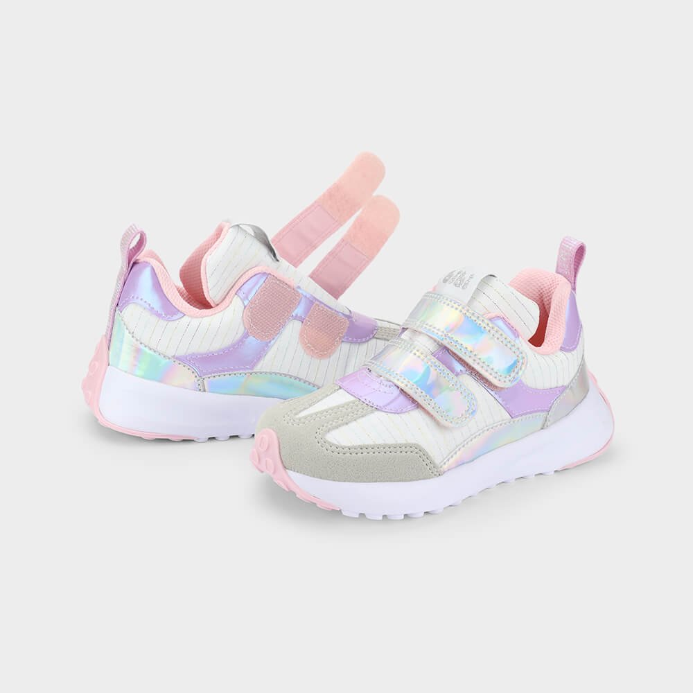 Tênis Infantil Bibi Jogging Kids Branco com Lilás Branco/Prata 3
