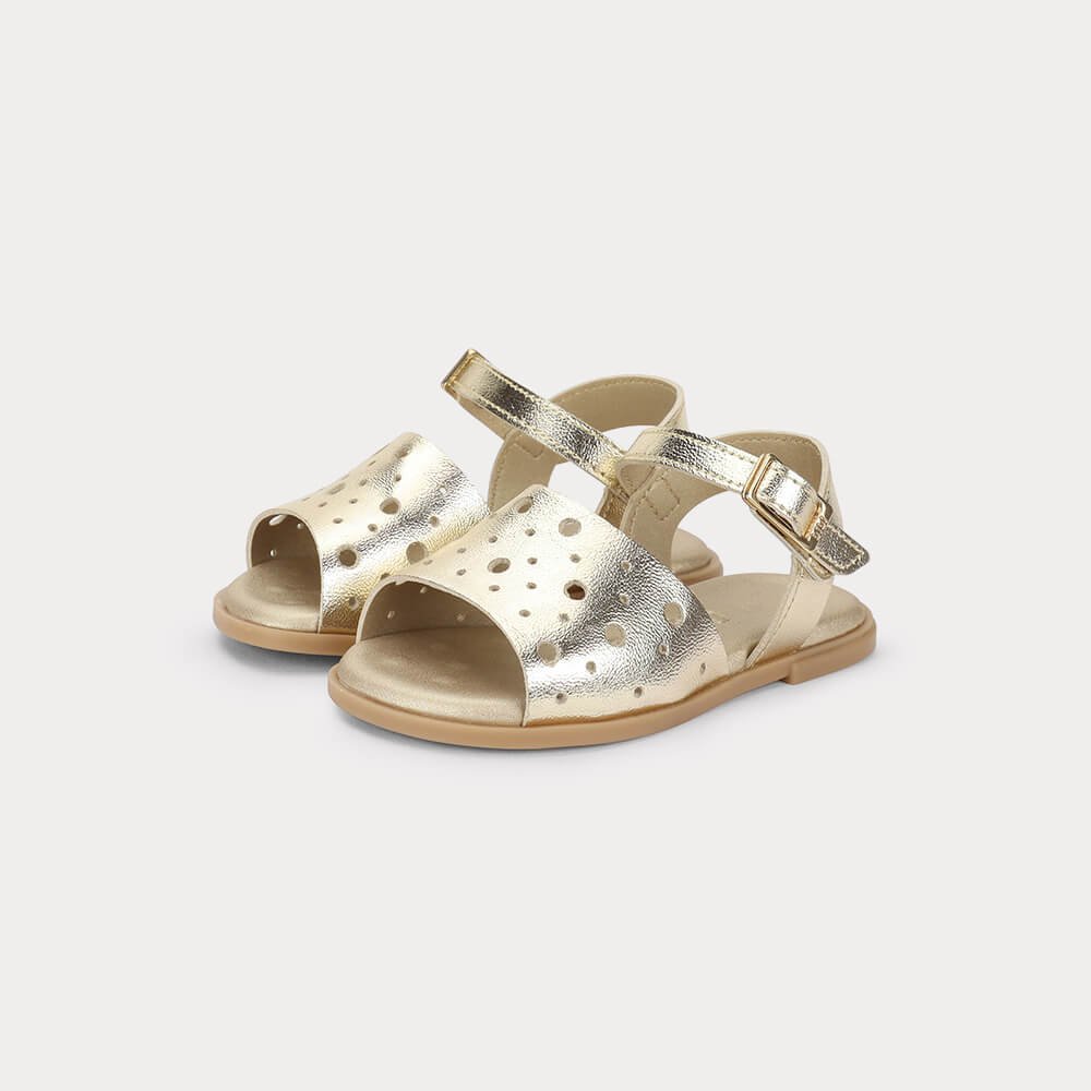Sandália Infantil Bibi Shine Mini Dourada Dourado 2