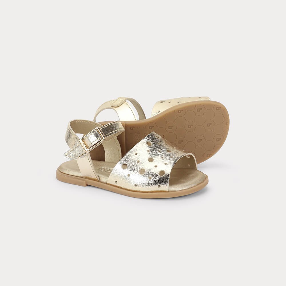 Sandália Infantil Bibi Shine Mini Dourada Dourado 4