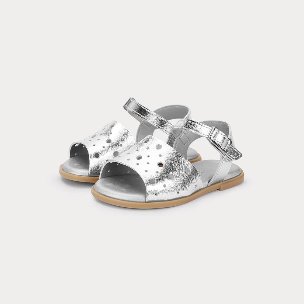 Sandália Infantil Bibi Shine Mini Prata Prata 2