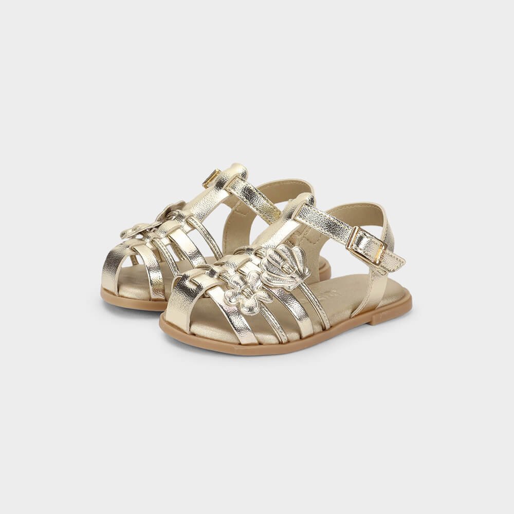 Sandália Infantil Bibi Shine Mini Dourada Dourado 2