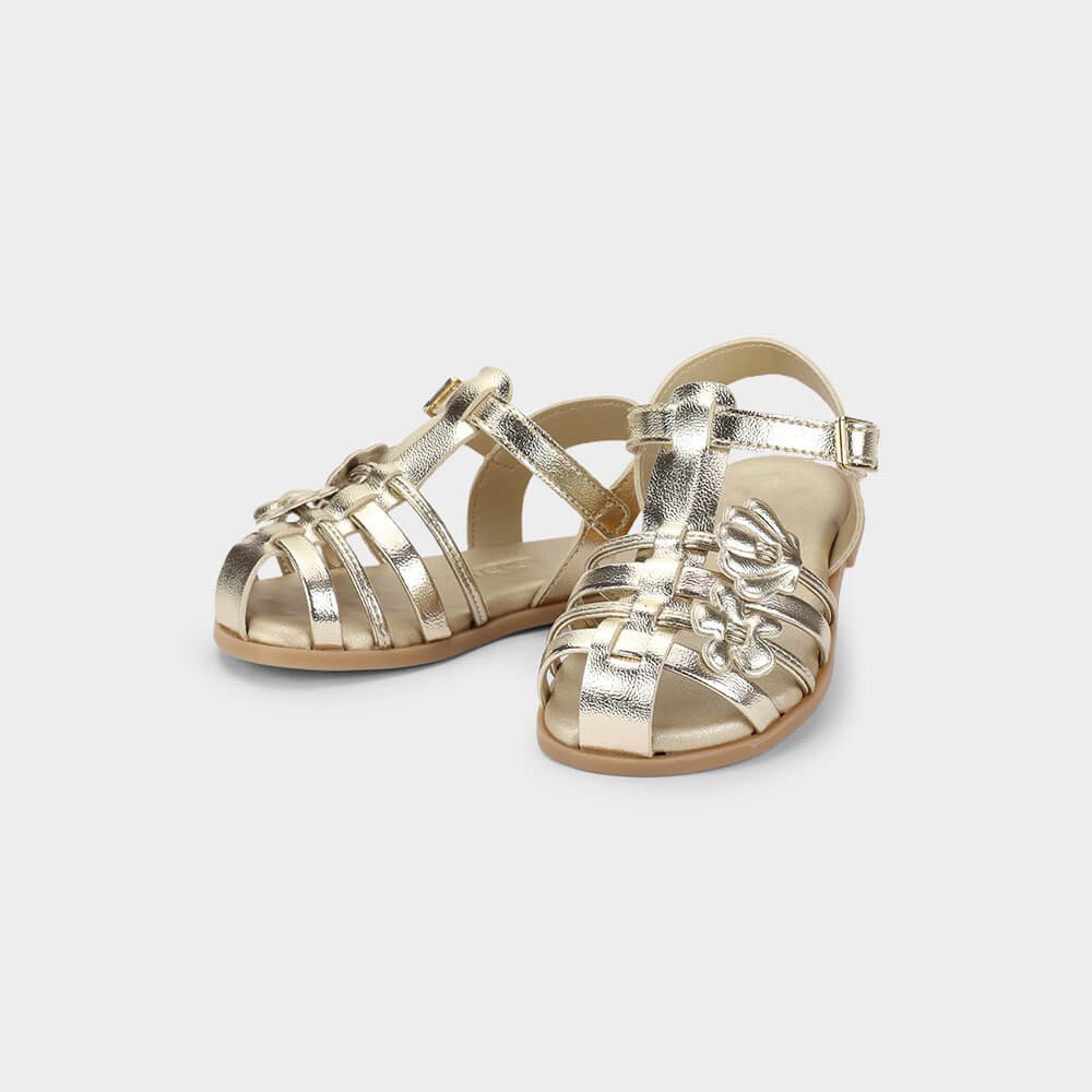 Sandália Infantil Bibi Shine Mini Dourada Dourado 3