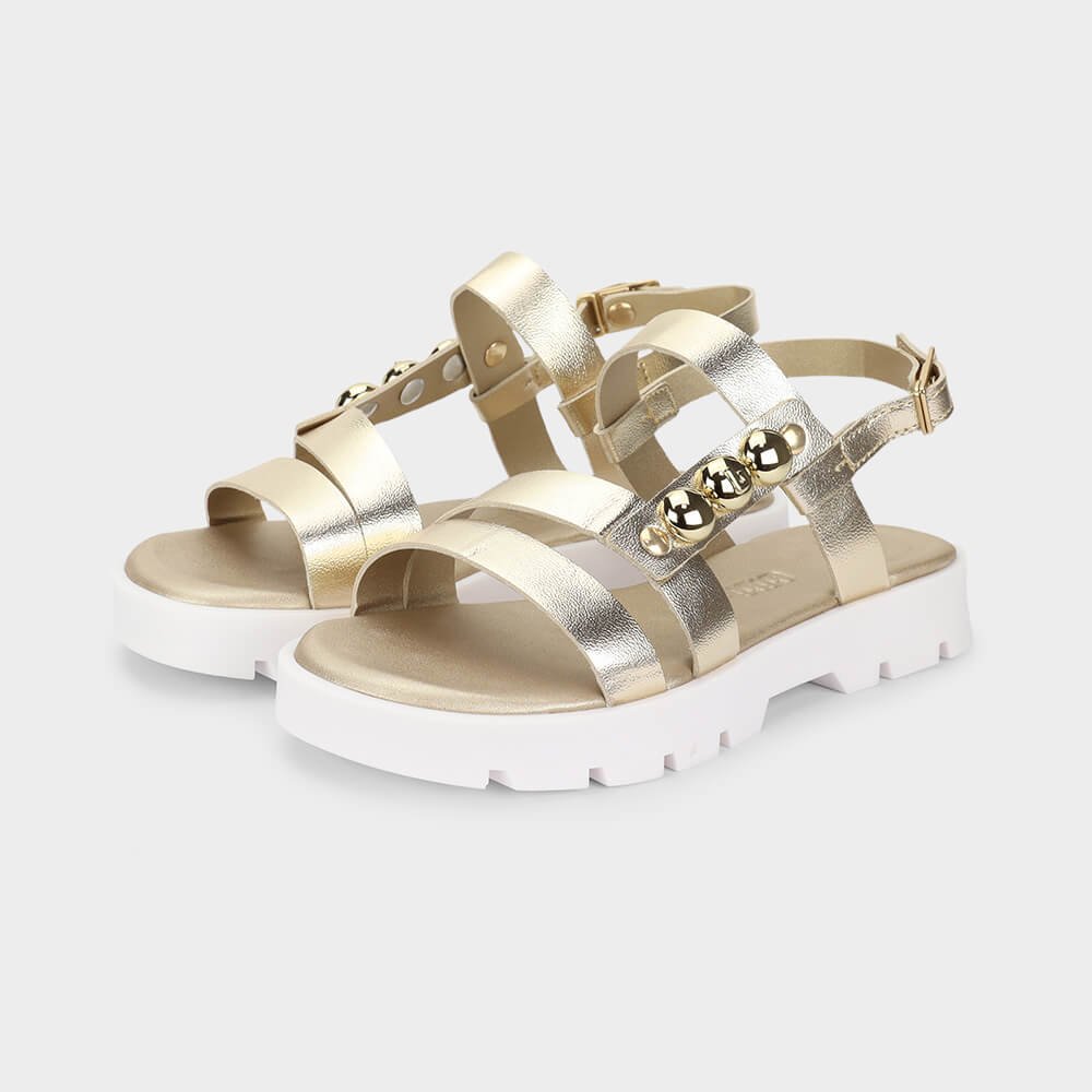 Sandália Infantil Bibi Plataforma 2.0 Dourada Dourado 2