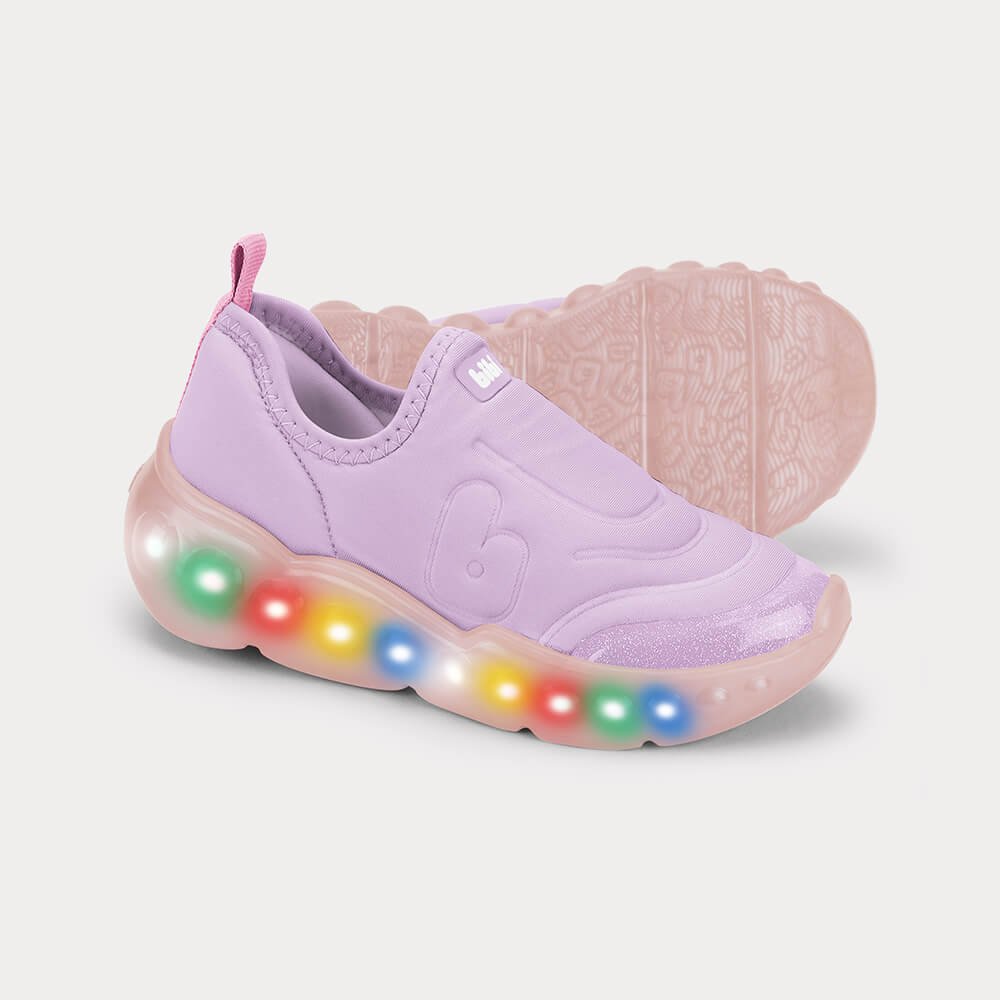Tênis Infantil de Luz Bibi Roller Celebration 3.0 Lilás Lilás 3