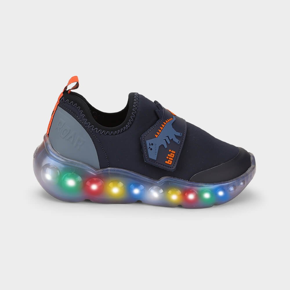 Tênis Infantil de Luz Bibi Roller Celebration Azul Marinho de