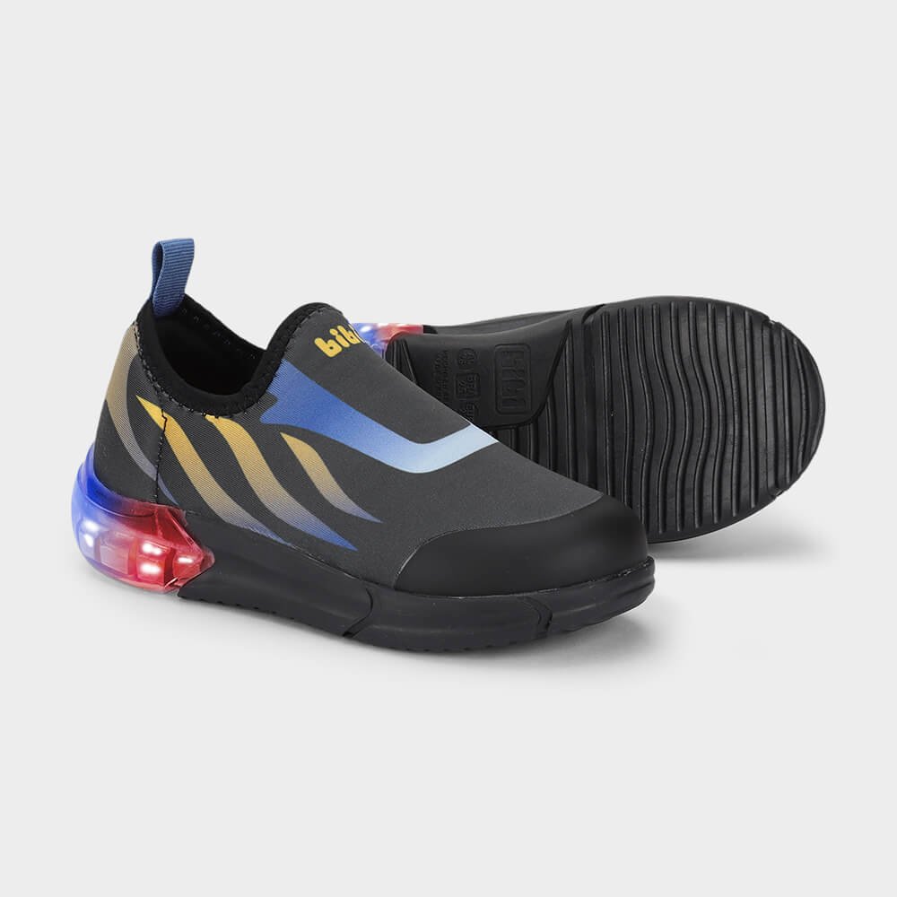 Tênis Infantil Bibi Space Preto com Azul Preto 4