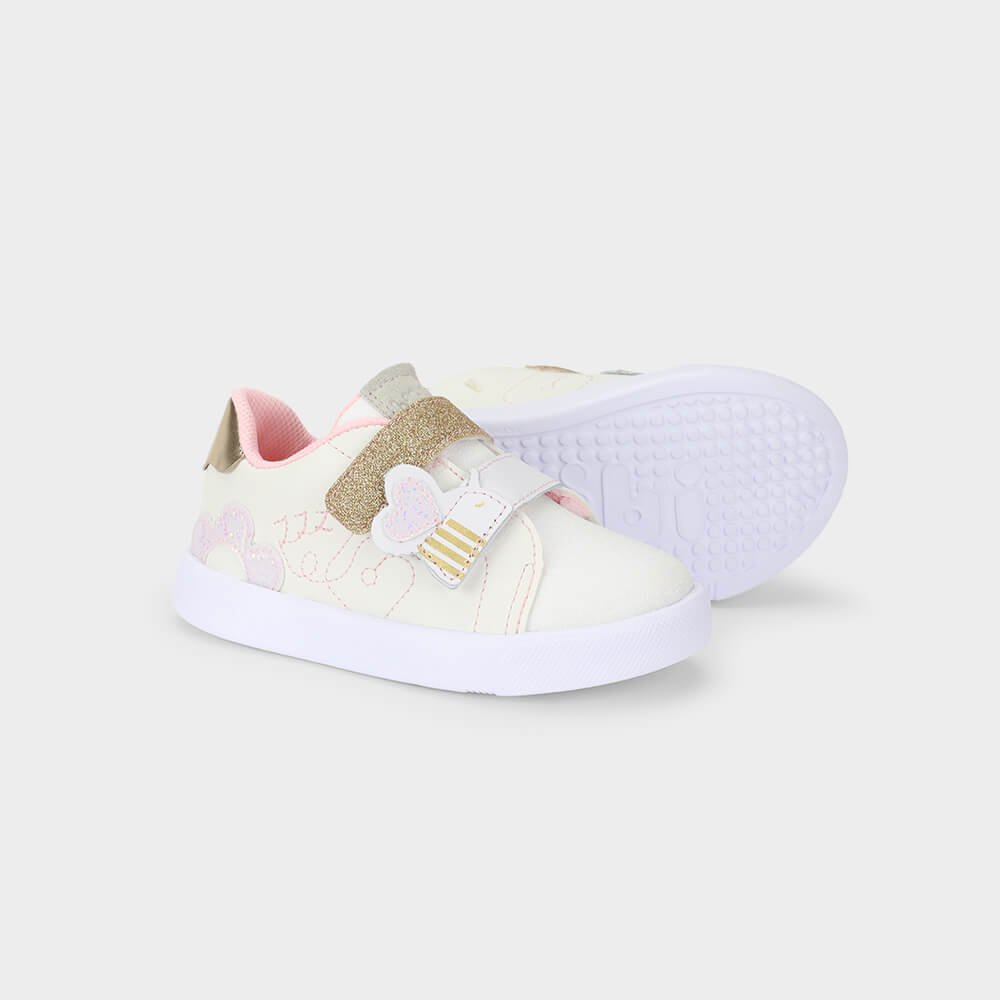 Tênis Infantil Bibi Agility Mini II Bege de Abelha Branco 5