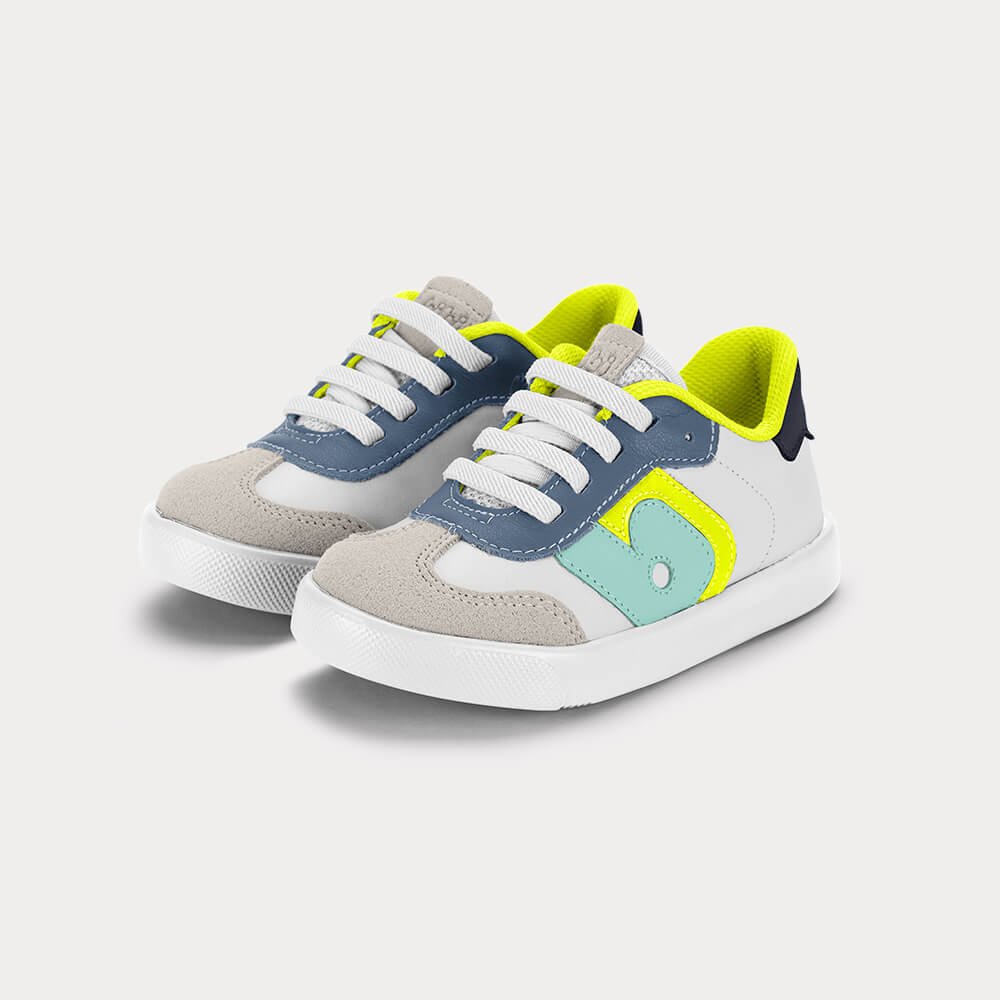 Tênis Infantil Bibi Agility Mini II Branco com Azul Branco/Azul/Amarelo 3