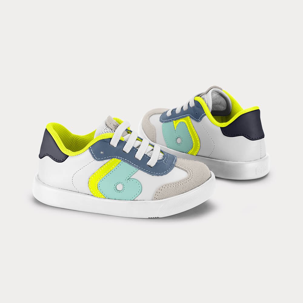 Tênis Infantil Bibi Agility Mini II Branco com Azul Branco/Azul/Amarelo 4